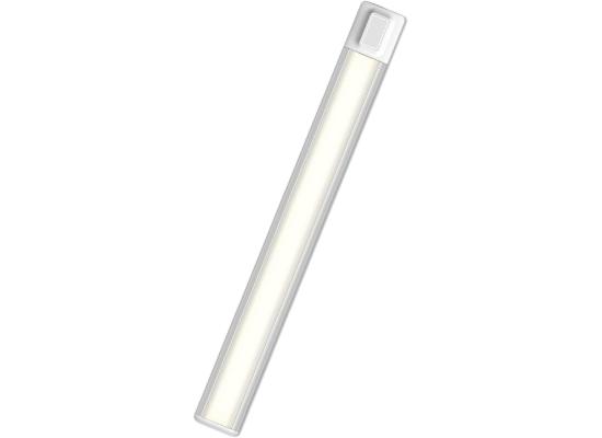 Promate Lumia 40cm LED Light with Motion Sensor, 100lm Brightness, Energy-Efficient 4W LEDs, USB-C Rechargeable 2000mAh Battery, Easy Adhesive Installation, Ideal for Under Cabinet Use, White